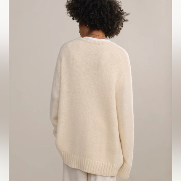 Jenni Kayne Amelia Crewneck Sweater Cashmere Ivory - Picture 2 of 11